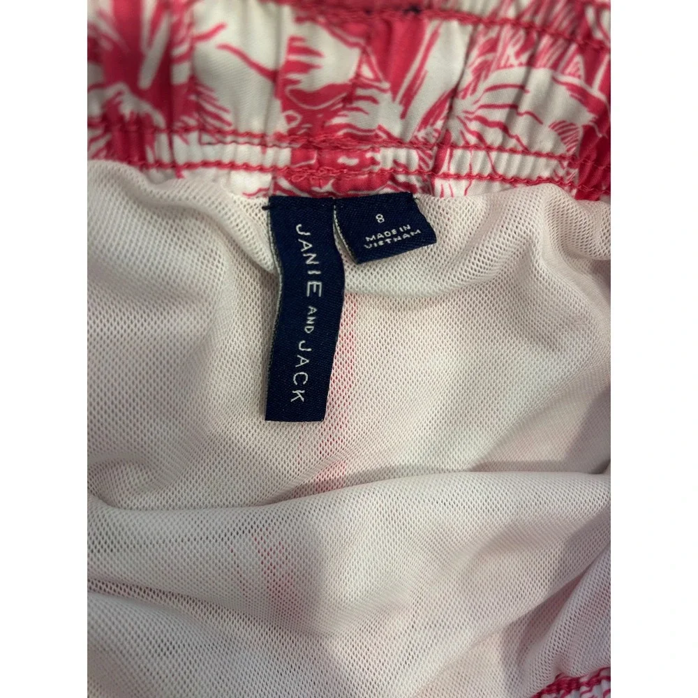 Janie‎ and Jack Swim Trunks Pink Tropical Hibiscus Floral Boys Swimwear bin c